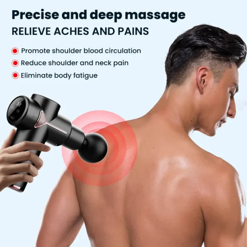 4 In 1 Multi-function Vibration Massage Gun Professional Ultra Quiet Pain Relief Whole Body Massagers With 4 Heads And Different Level Of Speeds